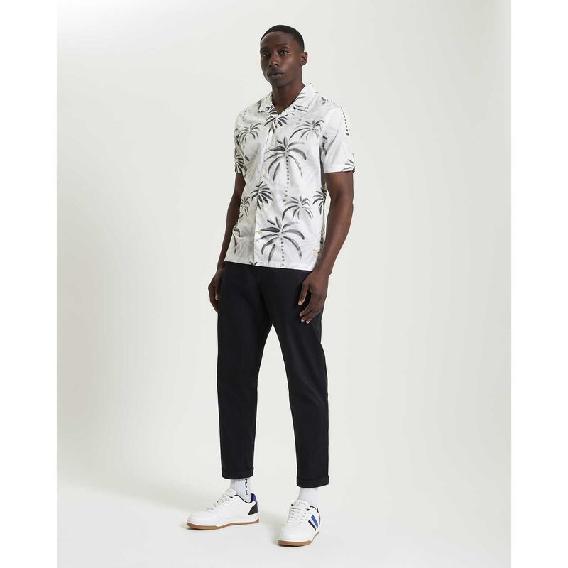 Ben Sherman Palm Print Short Sleeve Shirt image number 3